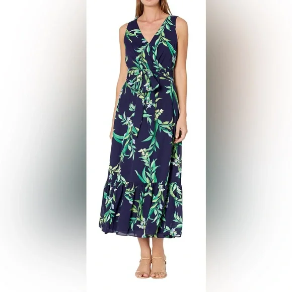 Tommy Bahama Island Navy Floral Glow Sleeveless Maxi Dress, Size Small, BNWT - Picture 6 of 8